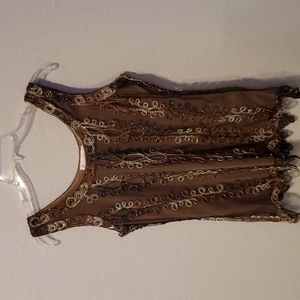 Embroidered sleeveless top